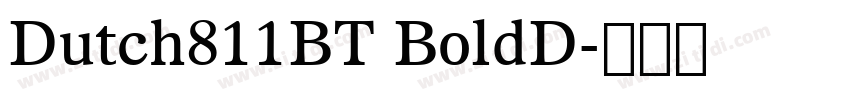 Dutch811BT BoldD字体转换